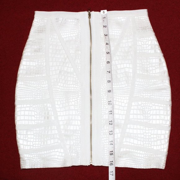 Off White Bandage Mini Skirt Size Small - Picture 10 of 12